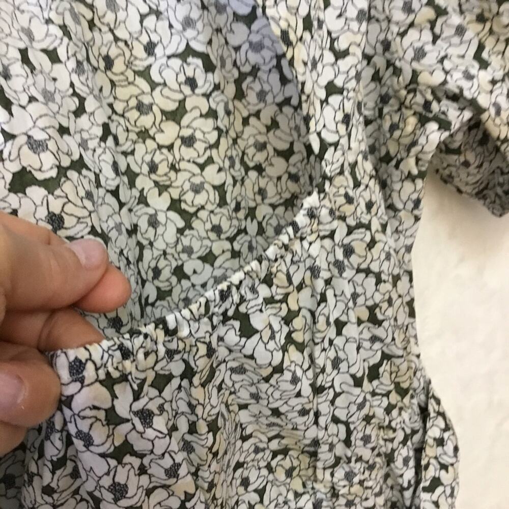 Banana Republic Floral Puff-Sleeve Belted Cotton Dress - Picture 6 of 9